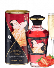 Huile chauffante aphrodisiaque – Vin pétillant à la fraise 100ml