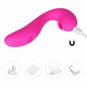 Angel - Vibromasseur 3 en 1 point G et léchage du clitoris - Rose – Image 4