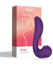 Angel – Vibromasseur 3 en 1 point G et léchage du clitoris – Violet