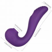 Angel - Vibromasseur 3 en 1 point G et léchage du clitoris - Violet – Image 3