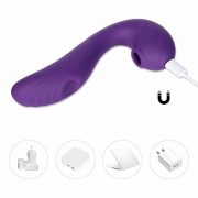 Angel - Vibromasseur 3 en 1 point G et léchage du clitoris - Violet – Image 4