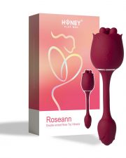 Roseann – Vibromasseur en forme de rose à double extrémité