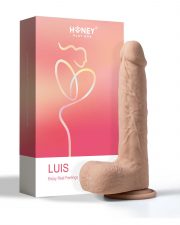Luis gode réaliste vibrant et va et vient avec appli 21 cms – Chair