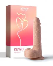 Kenzo gode réaliste vibrant et va et vient avec appli 24 cms – Chair