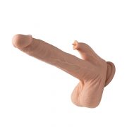 Colter gode réaliste vibrant, va et vient et lécheur avec appli 21 cms - Chair – Image 4