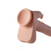 Colter gode réaliste vibrant, va et vient et lécheur avec appli 21 cms - Chair – Image 6