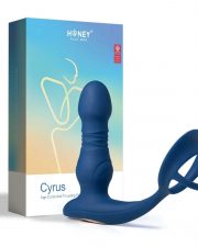 Cyrus – Vibromasseur de prostate va et vient contrôlé par application – Bleu