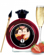 Peinture de corps embrassable – Vin pétillant à la fraise