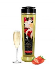 Huile de massage érotique – Romance – Vin pétillant fraise – 240 ml